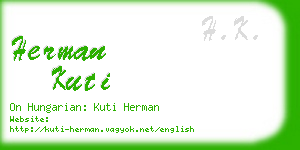 herman kuti business card